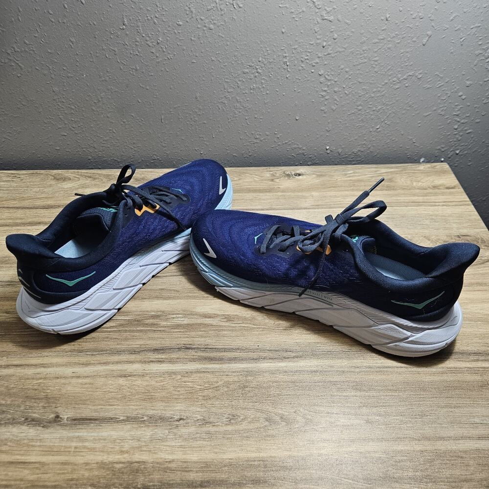 Hoka One One Arahi 6 Running Sneakers Navy Women US 9.5B Athleisure Normcore